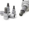2pcs 3/8" Drive T35 T25 T15 T10 H7 Hex Torx Bit Socket  S2 Steel CR-V Spanner Ratchet Socket Wrench 2" Length Hand Tools