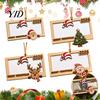 Decorative Cash Storage for Christmas 2Pcs Money Holder Hanging Ornament Cash, Wooden Xmas Tree Gift Box Decoration, Reusable Holiday Party