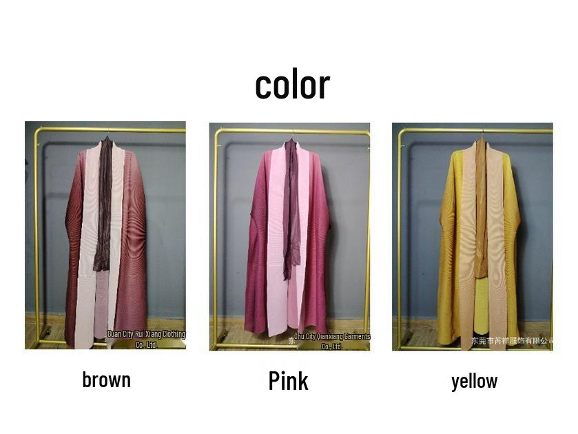 Plus Size African Pleated Long Dress Set - Miyake Style