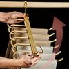 6-in-1 Rotatable Pants Hanger, Space-Saving & Non-Slip. Perfect for Home/Hotel/Travel! Durable & Easy Use.
