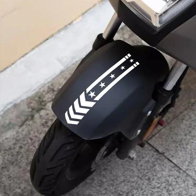 Motorcycle Fender Sticker Star Arrow Stripes Front Fairing Vinyl Decals Waterproof Decor Motorbike Safety Driving Accessories