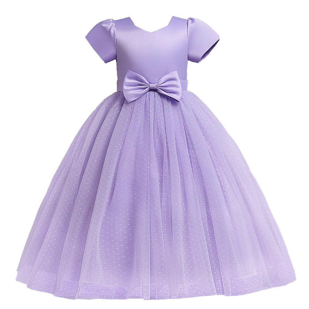 Mädchen Prinzessinnenkleid Klavieraufführung Kostüm Mittlere Große Kinder Bankett Abendkleid Hochzeitskleid Atmungsaktives Mesh Formelles Outfit