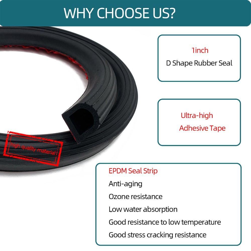 D Shape Car Weather Stripping 1m Boat Seal High Quality Car Seal  Home Improvement