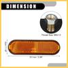 BULLSPANN Universalreflektor Ovale Form Orange Kunststoff Motorradreflektor Sichtbarkeit Sicherheit 4 Stück 10,1x3x1cm Motorradersatz
