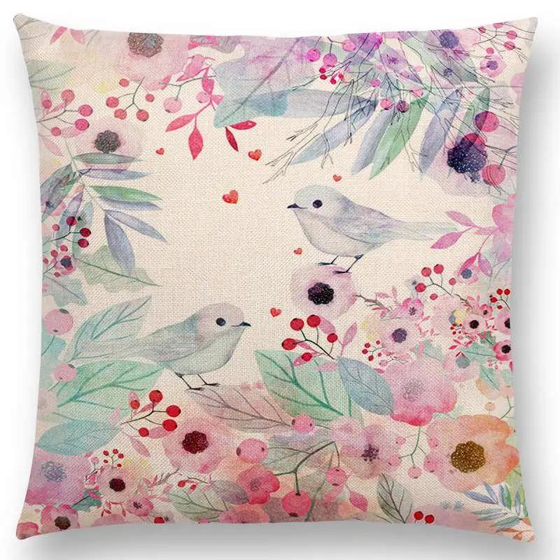 Neueste Kissenbezüge für kleine Mädchen mit Blumenmuster, verträumter Garten, Fantasienacht, Sofakissenbezug für Mädchen