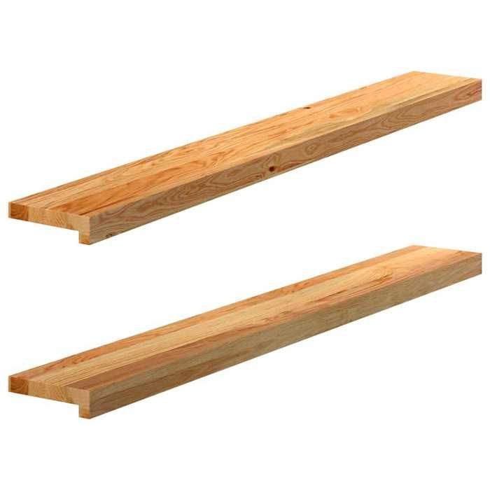 VidaXL Appuis de fenêtre 2 pcs marron clair bois de chêne massif 4009130