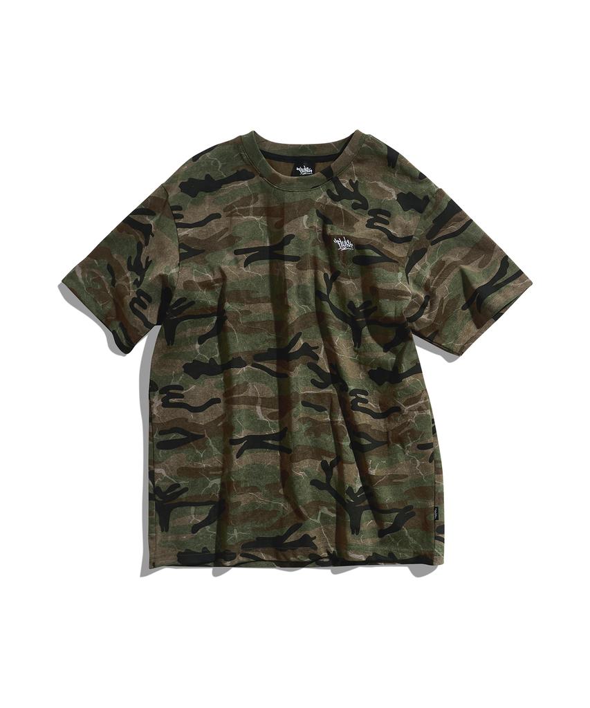 Peullukeu Camo Slam Logo Short Sleeve T-Shirt Khaki Fst360