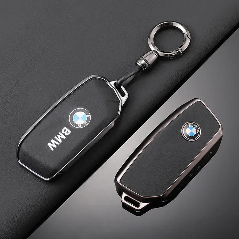 LJFJN1 Car Sticker TPU Car Key Cover Case Shell Bag for BMW X1 U11 X7 X5 G05 LCI I7 IX XM Series 7 740Li U06 G81 M3 2023 2024 Keychain