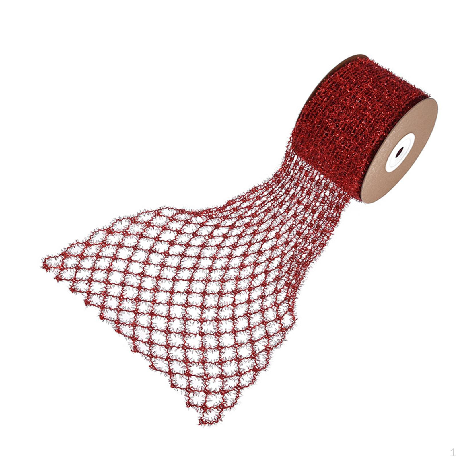 

1 рулон рождественской сетки-ленты для изготовления бантов, цветочных букетов, венков, гирлянд