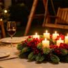 Handmade Simulation Pine Branch 20cm Red Berry Candle Wreaths  New Year