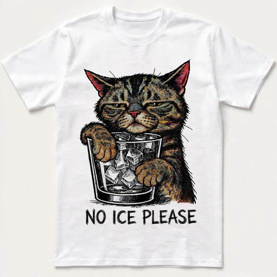 Cat No Ice Please Funny Sarcastic Political Men Women T-Shirt 3