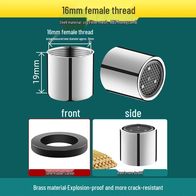 Anti-Splash Faucet Aerator with Filter Screen for Kitchen Sink