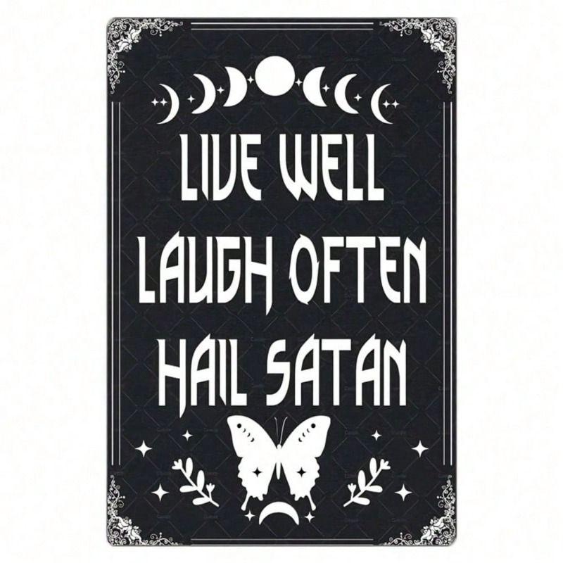 Vintage Gothic Butterfly Metal Wall Art Poster