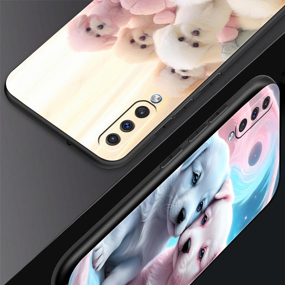 Cute Little Dog Phone Case for Samsung Galaxy A56 A54 A42 A36 A34 A26 A24 A16 A14 A12 A06 A50 A52 A10 5G Soft TPU Shell Fundas