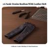Blue 1:6 Scale Denim Jeans | FunctionalLooking Fly and Fastening, Contrast Stitching Details