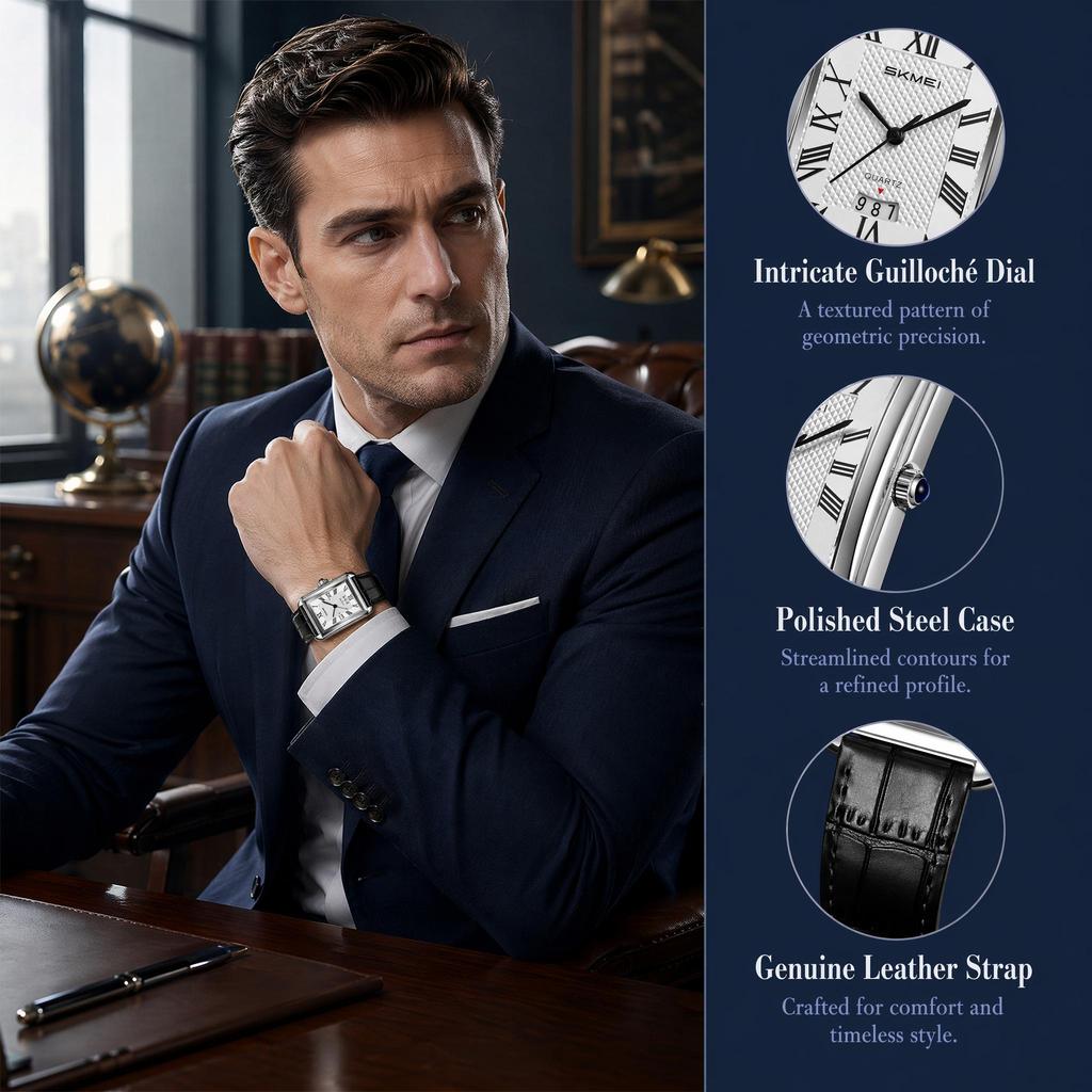 Unisex Quarz Uhr SKMEI Quadratisch Klassisch Kalender 2575