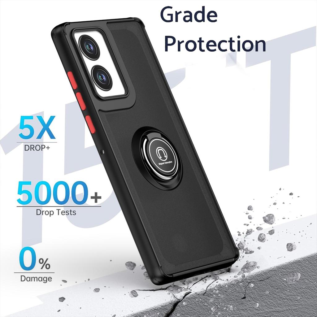 Armor Matte Case For Motorola Moto Edge 5G  Cover Ring Magnetic Holder Stand Shockproof Shell Fundas