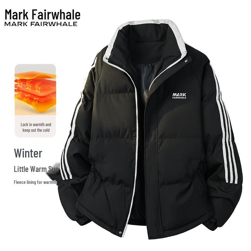Mark Fairwhale Herren Herbst/Winter Stehkragen Wattierte Jacke