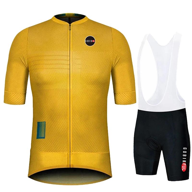 2026 Gobikful Set Maglia Ciclismo Uomo Abbigliamento Estivo Ciclismo Magliette Bici da Strada Completo Pantaloncini con Bretelle Bici MTB Ropa Ciclismo Maglia