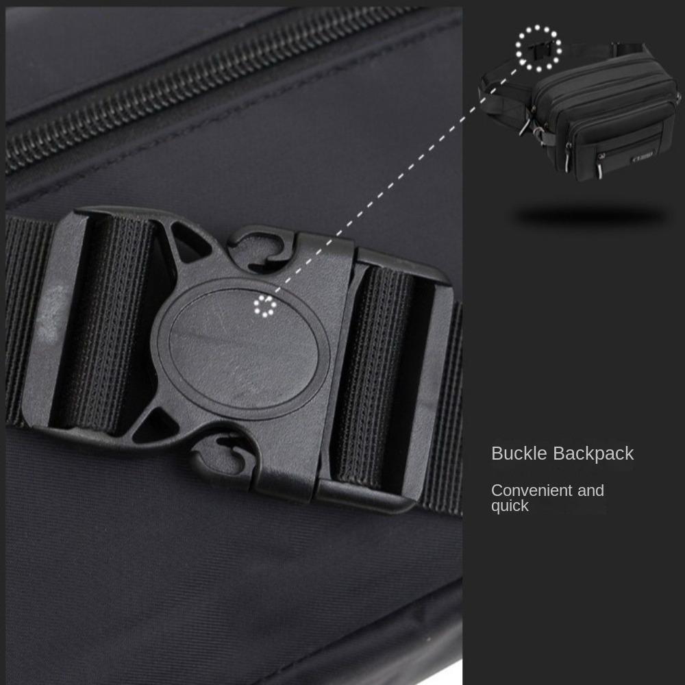 Large Capacity Sport Chest Bag Multi Layer Fanny Pack Simple Waist Bag  Unisex