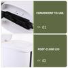 10L Step-on Trash Can Foot Pedal Operated Hands- Bathroom Living Room Nordic Style Sealed Odorless Waste Container