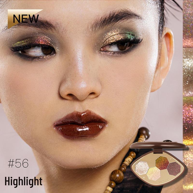 Girlcult Gouqi Eyeshadow Palette - Four-Color Matte, Chameleon, and Pearlescent Shades, Inspired by the Materia Medica.