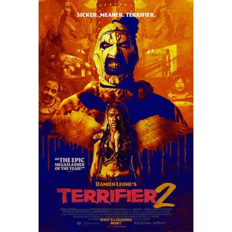Retro Dekoration Horrorfilm Terrifier 2 Poster Ästhetik Film Fernseher Set Leinwandmalerei Für Wandkunst Wandbild Heim Zimmer Dekor