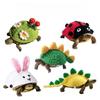 Cute Knitted Tortoise Shell Decor Reptile Costume for Brazilian Grass Water Turtle Cartoon Photo Prop Pet Accessories