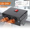 12V/24V Car Heater Warmer Defroster Portable Demister Mute Fan Fast Heating 600W Car Warmer Truck Fan Heating Truck Demister