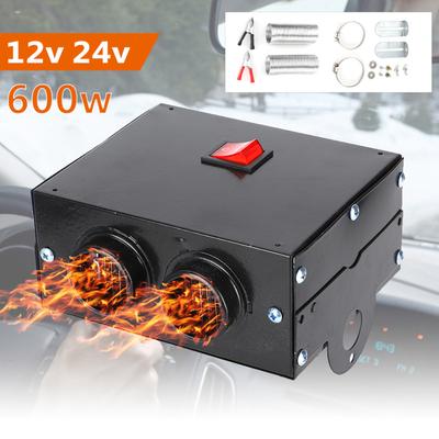 12V/24V Car Heater Warmer Defroster Portable Demister Mute Fan Fast Heating 600W Car Warmer Truck Fan Heating Truck Demister