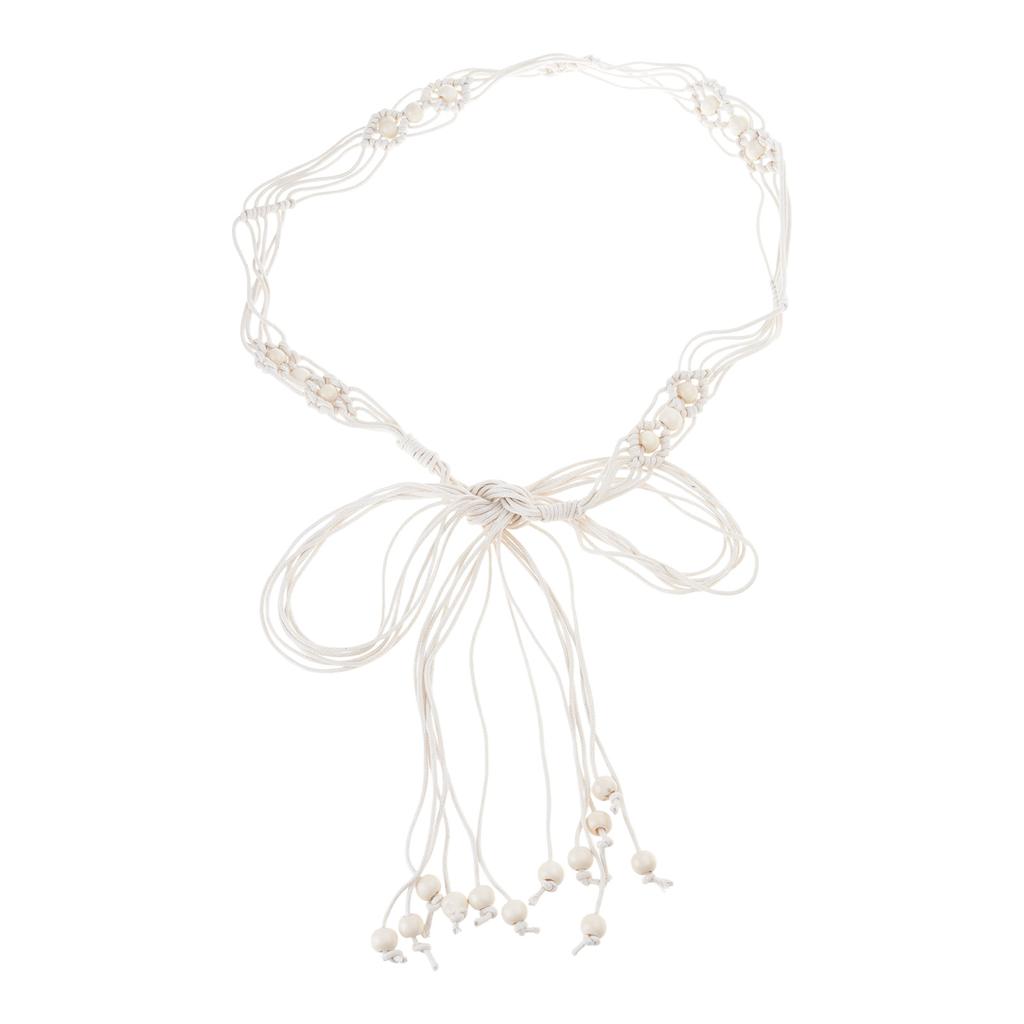 Handwoven Body Chain Feature Wooden Beads Bohemian Waist Chain for Women Ethnic Style Fringe Decoration Multipurpose