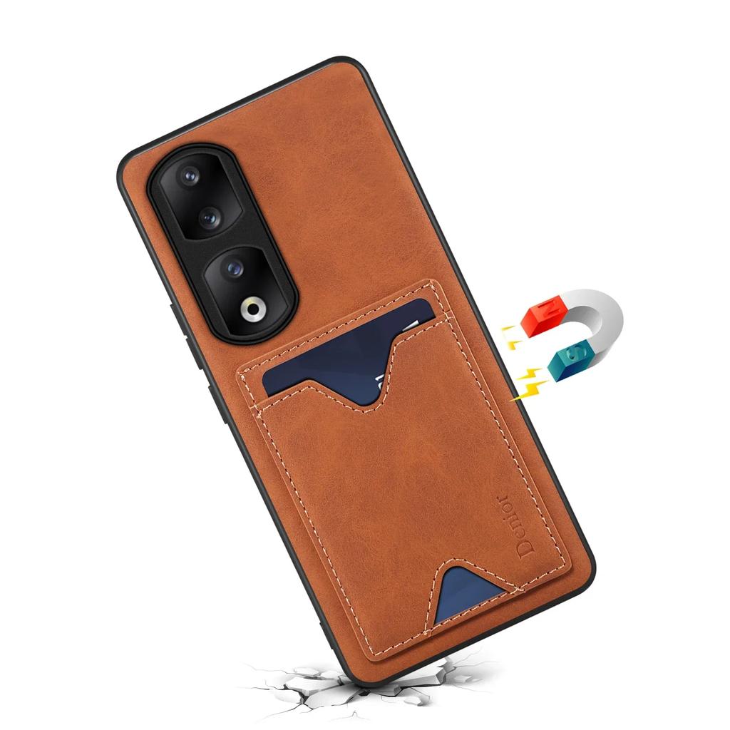 Luxury Shockproof PU Leather Wallet Phone Case For Honor 100 90 Magic 6 5 Pro Cards Holder Stand Cover