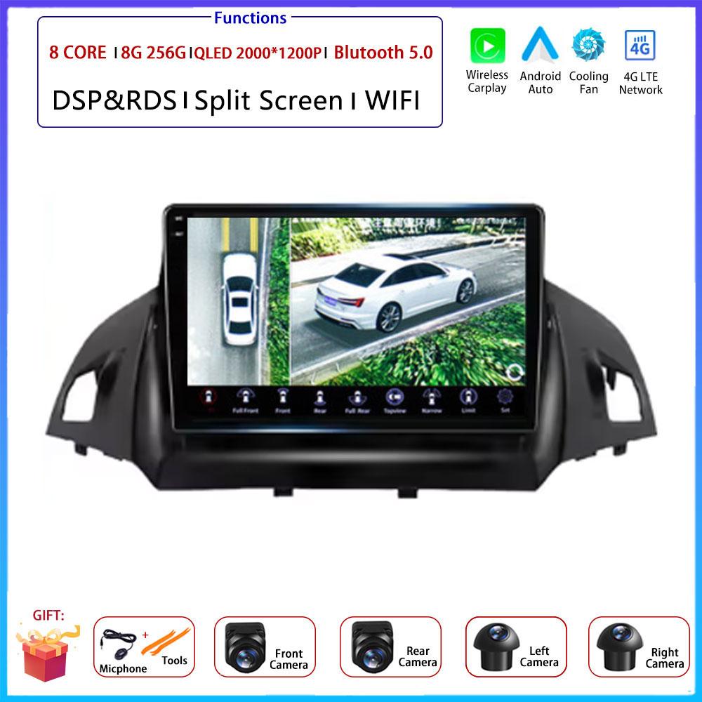 For FORD C-MAX KUGA 2 ESCAPE 3 2012 - 2019 Car Android Carplay Auto Radio Navigation GPS Multimedia Video 4G AMI Android Auto