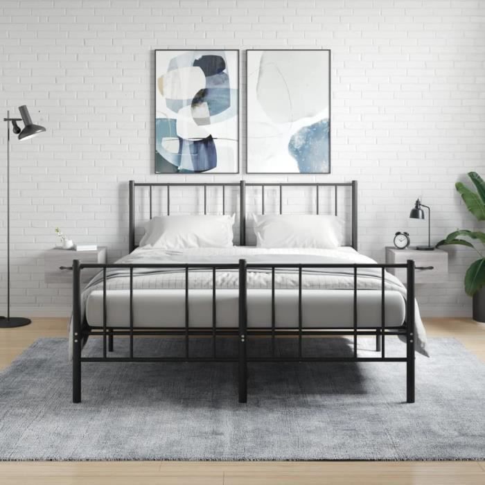 VidaXL Wall-mounted Bedside Tables 2 Pcs Sonoma Grey 35x35x20 Cm 829817