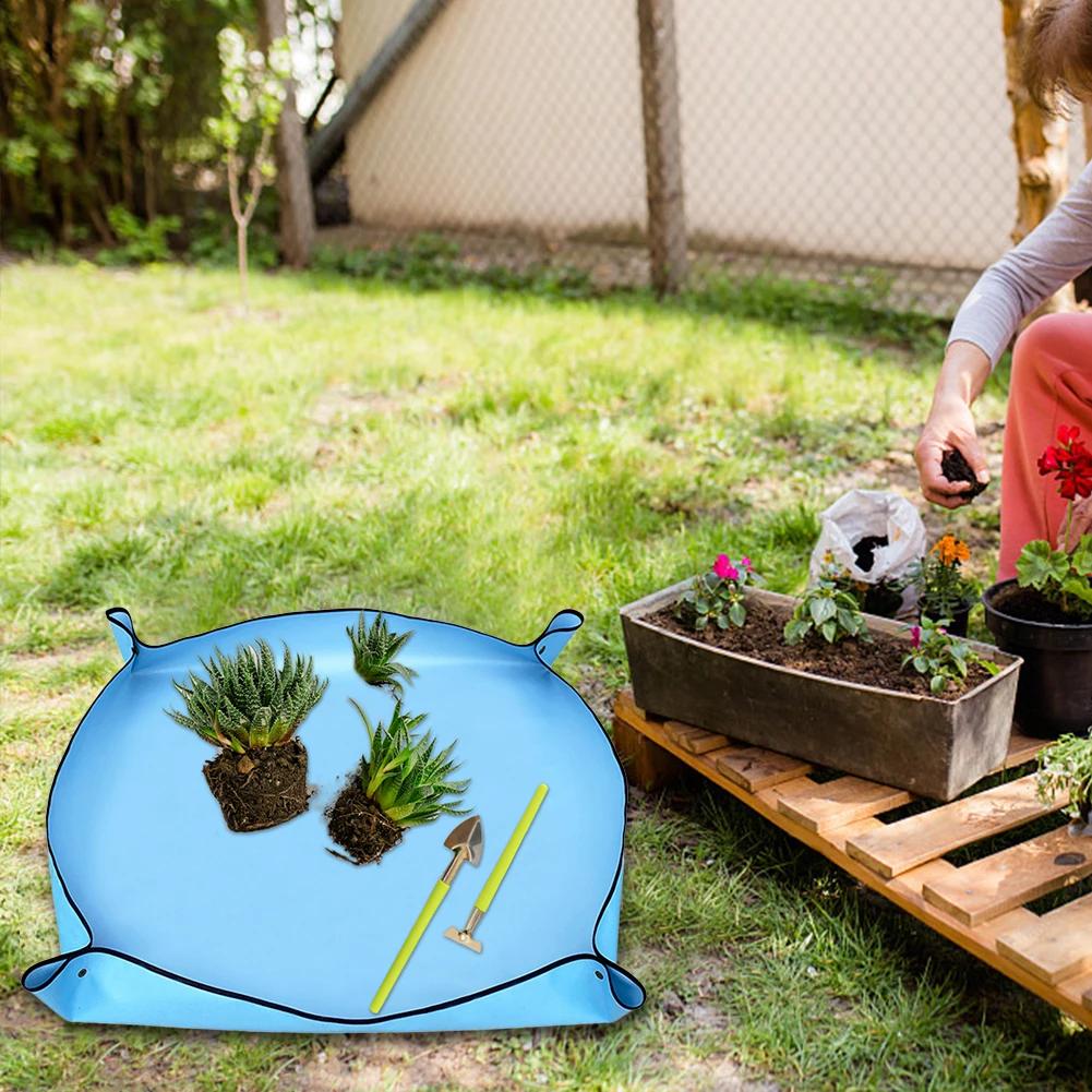 Planting Mat 30cm-100cm Gardening Potting Pad Foldable Garden Plant Flower Pot Flower Pots Transplanting Mats Waterproof Potting