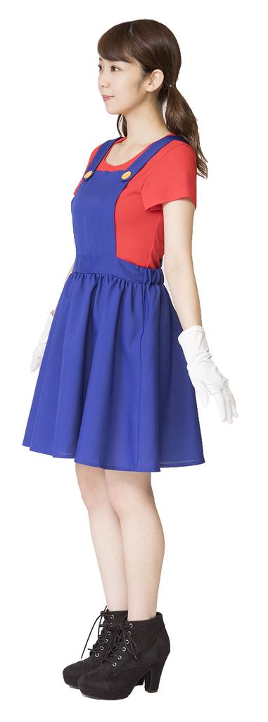 Party City Character Research Club Cosplay Red Plumber Girl Red Women's