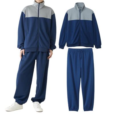 Iris Plaza Jersey Top and Bottom Blue Set, Moisture-Wicking, Quick-Drying,