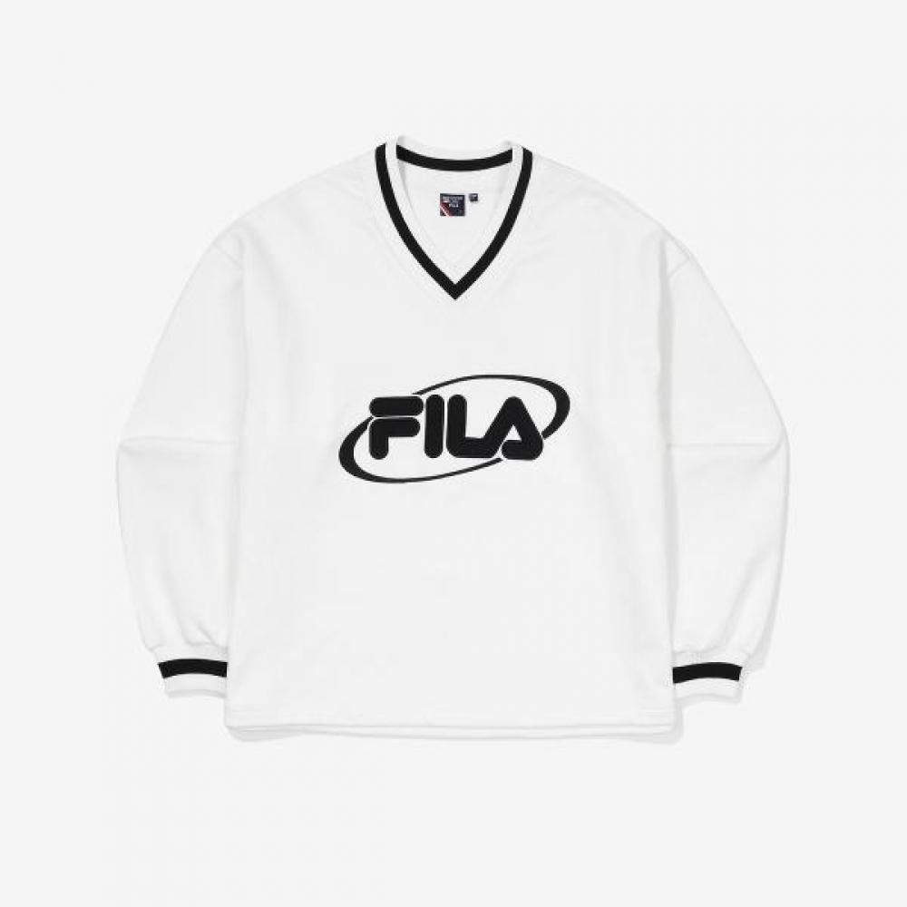 Fila OVerfit V Neck Sweatshirt Heritage CREAM/095