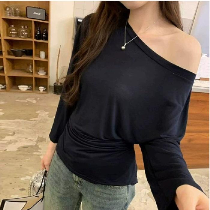 Schmal geschnittenes Langarm-T-Shirt Leichtes lockeres Design Mit Gürtel Sommer Durchsichtig Taillenbetonend Langärmelige Oberteile