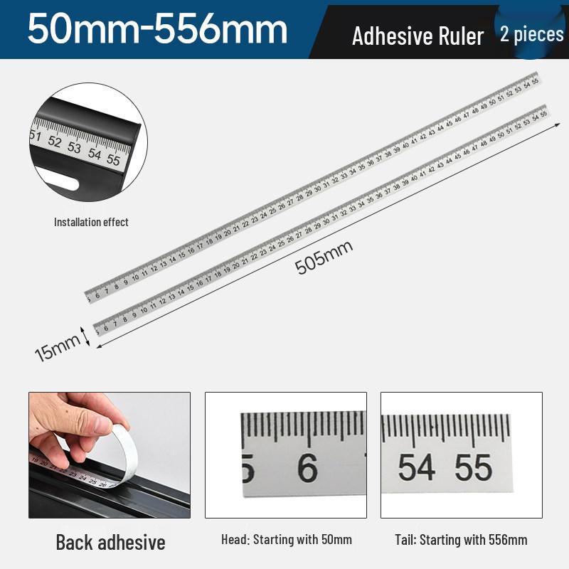 Manual Tile Cutter Accessories: Stainless Steel Positioning Ruler & Measuring Stickers