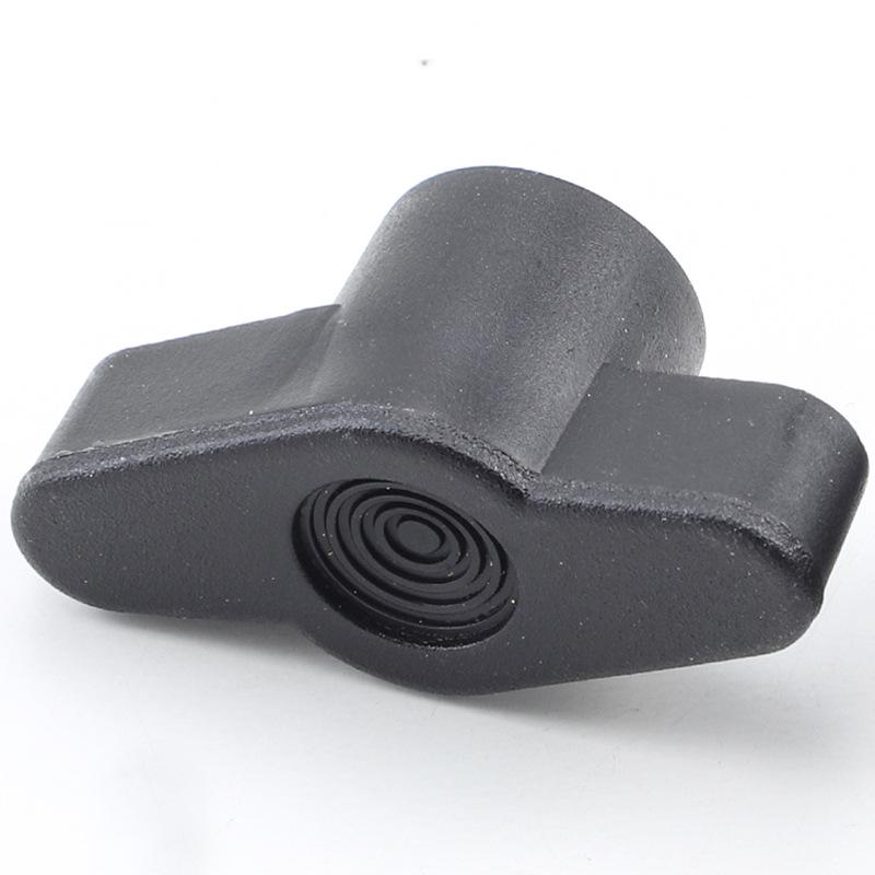 Black Z-Type Blind Hole Nylon Hand Screw Nut with Plastic Rubber Handle, M4/M5/M6/M8