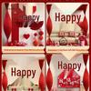 Wedding Room Decoration Set with Bride and Groom Double Happiness Stickers