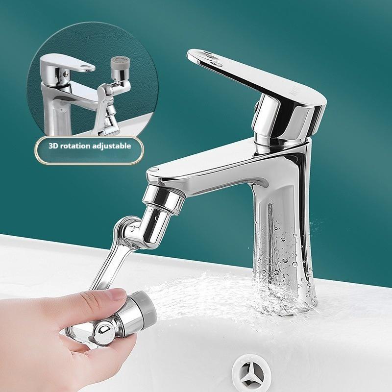 1Pc Splash-Proof 180-Degree Rotatable Robotic Arm Bathroom Sink Spout Extension Faucet Aerator Connector