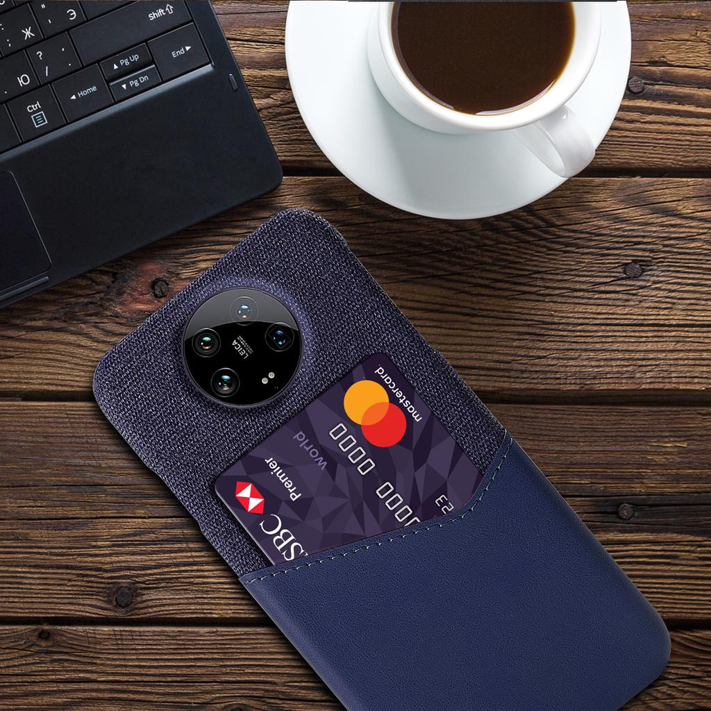 For Xiaomi 14 Ultra Phone Case Card Holder PU Leather+PC Drop-resistant Phone Shell