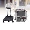 Pet Carrier Backpack with Wheels 2 in 1 Breathable Window Large Capacity Portable Rolling Cat Dog Carrier Bag for Travel