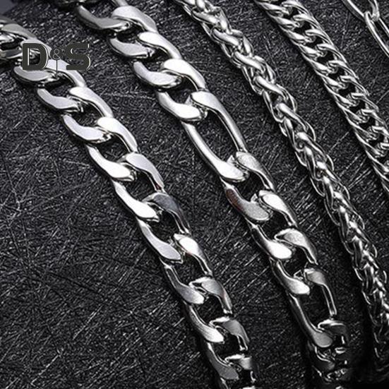 6-teiliges Damen-Armband-Set aus Edelstahl im Hip-Hop-Stil für Herren, feine Handwerkskunst, glatte Oberfläche