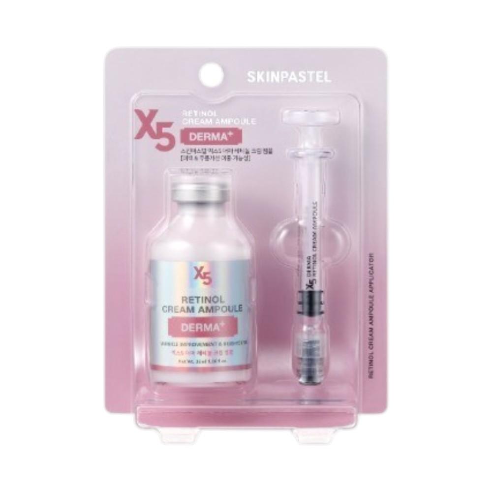 SkinPastel Premium X5 Derma Retinol Cream Ampoule - Intensive Age-Defying & Wrinkle Repair Night Treatment 35ml