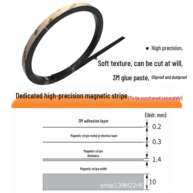 High-Precision Magnetic Grating Digital Display Ruler for Stone, Door, and Window Measurements