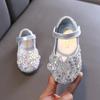 Children Spring Summer Kids Version Single Shoes Girls Pearls Dance Shoes Crystal Sequins Rhinestone Princesses Leather Shoes