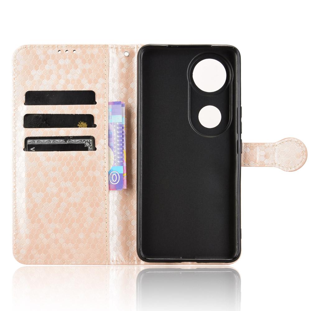 For Vivo V50 5G Wallet Case Dot Pattern Imprint PU Leather Phone Cover